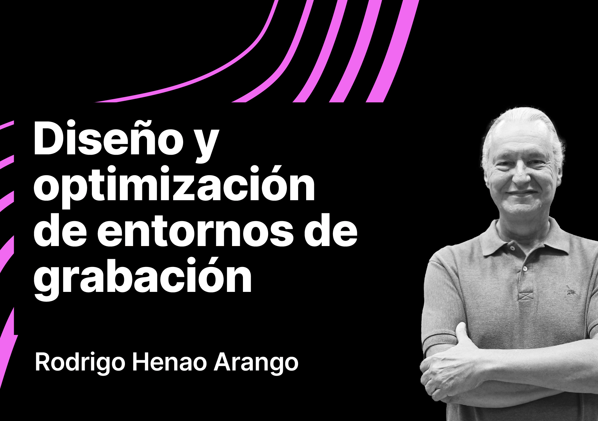 ¿Listos para el curso Diseño y optimización de entornos de grabación? En voz del profe Rodrigo Arango veremos cómo disponer de buenos entornos de grabación, su diseño, los aspectos técnicos, la planificación del espacio, cómo evitar los ruidos y otras recomendaciones. Adecúa tu espacio y sácale jugo al sonido. ¿Comenzamos?